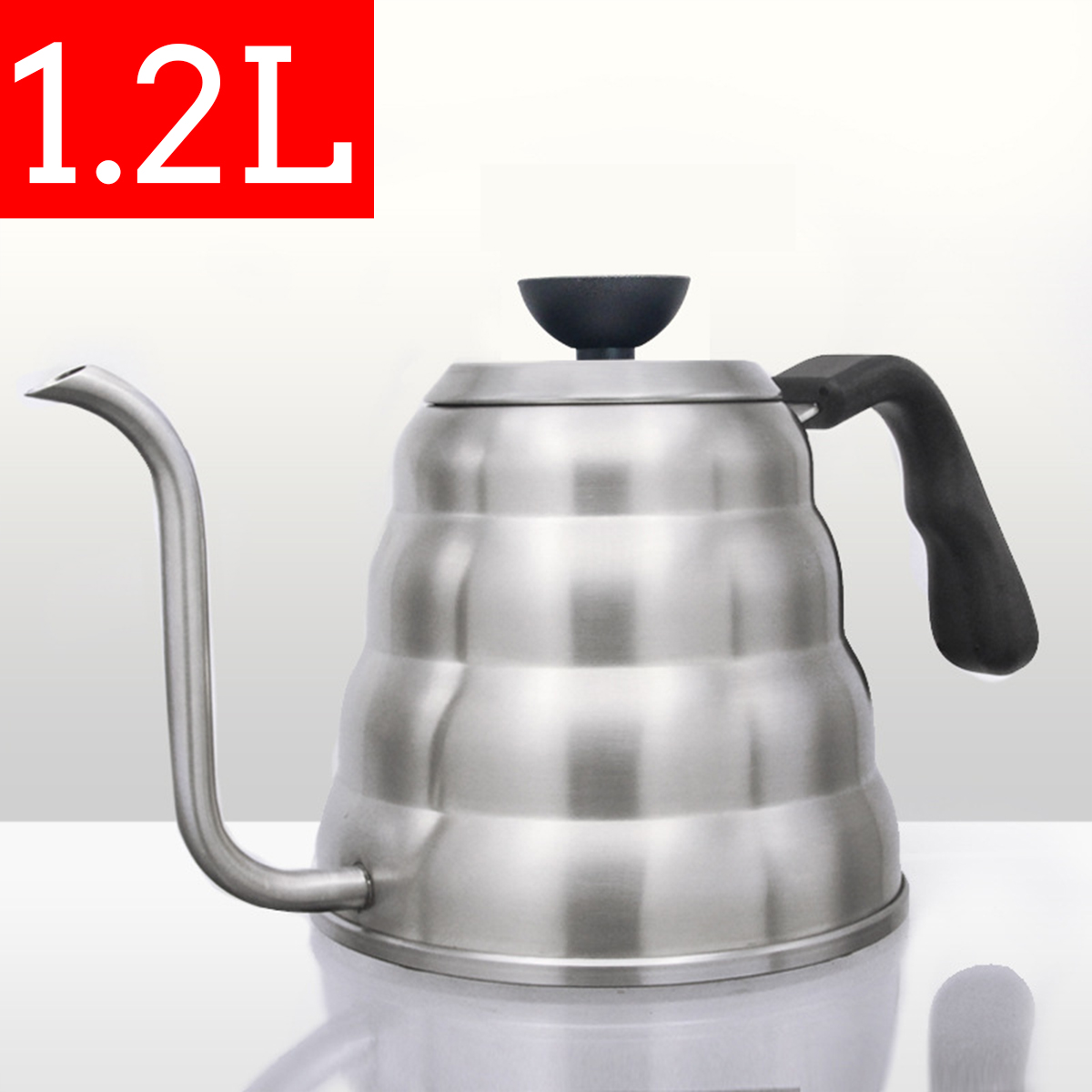1L/1.2L Gooseneck Pour Over Coffee Kettle With Thermometer Premium