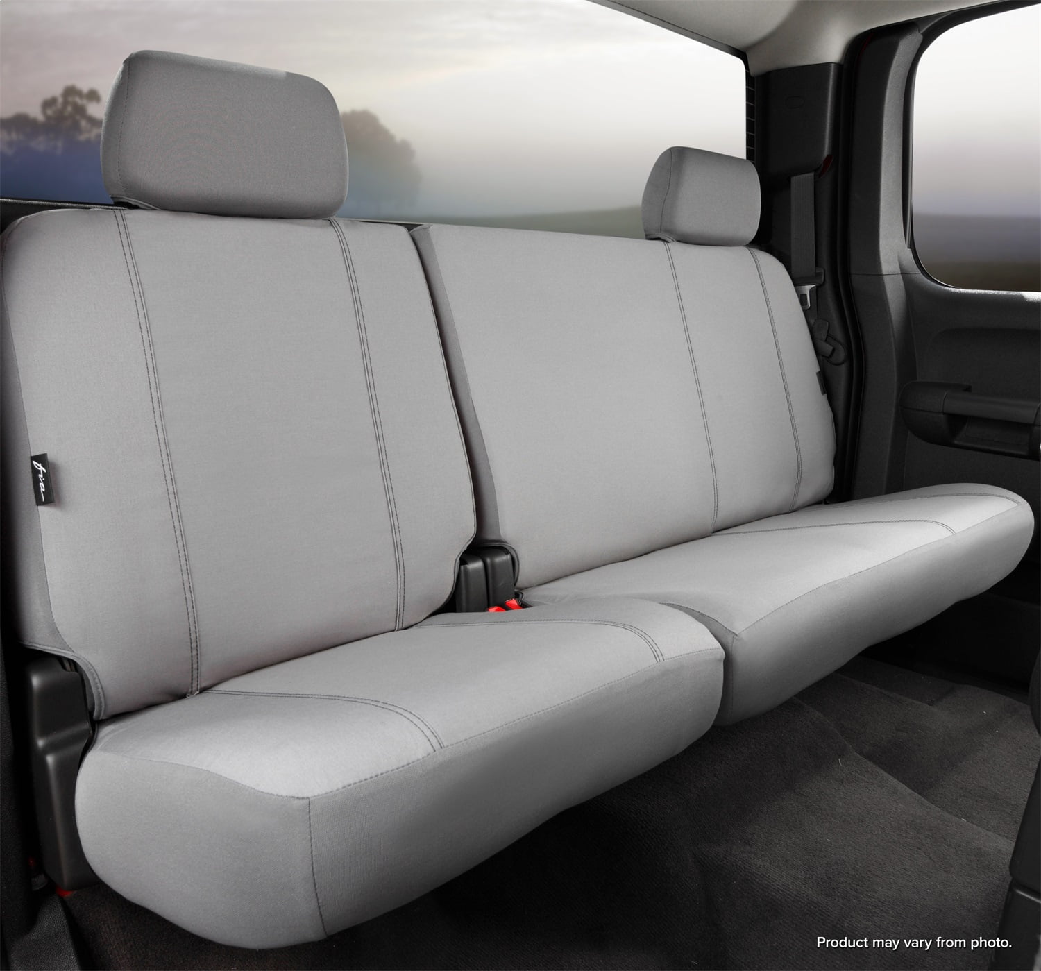 Rear Split Seat 60/40-Poly-Cotton FIA SP82-62 Gray Custom Fit Cover