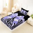 thumbnail image 4 of Erosebridal Cute Ribbon Bowknot Twin Sheet Sets,Abstract Zebra Stripe Bedding For Girls Kids 3-Piece, 4 of 6