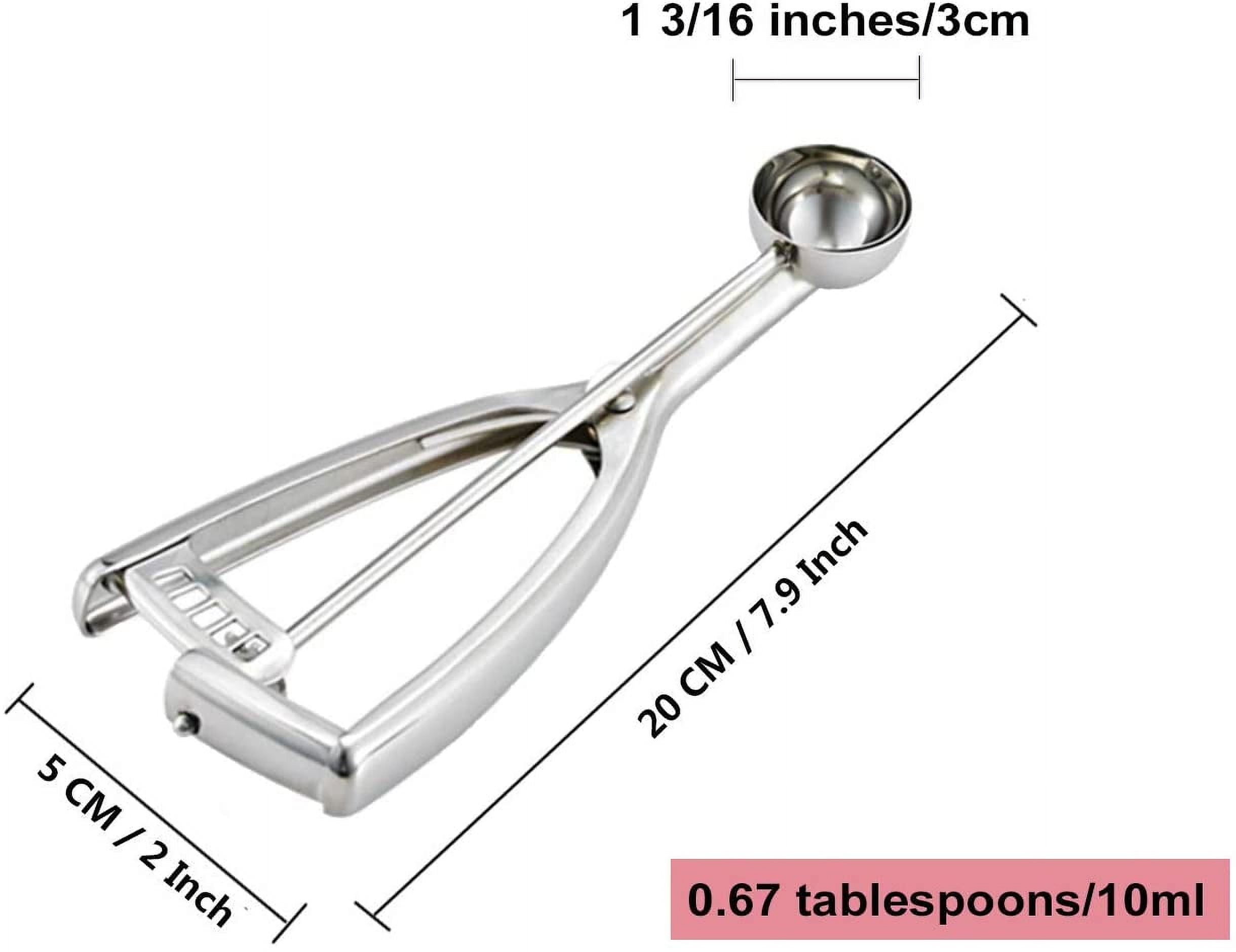  Fayomir Mini Cookie Scoop, Cookie dough Scoop, Melon Baller  Scoop, 2 Teaspoon/ 10ml/ 0.33 OZ, Selected 18/8 Stainless Steel, for Making  Cookie, Melon Ball, Ice Cream: Home & Kitchen