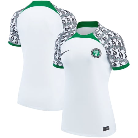 Women's Nike White Nigeria National Team 2022/23 Away Breathe Stadium Replica Blank Jersey