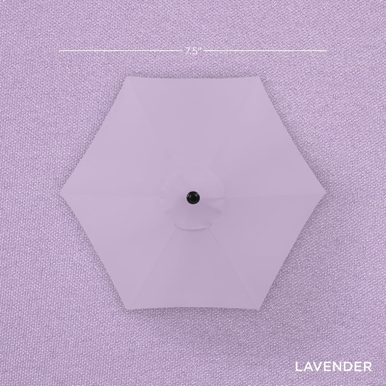 lilac patio umbrella PURPLE LEAF Market 6' x 6' Square Tilt White 8 Ribs Coated lasting performance without breaking the bank Tilting Patio Umbrella with Valances