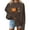 Brown, variant on Brilliant Fall Womens Tops Long Sleeve Halloween Sweatshirt Women Pumpkin Coffee Graphic Sweatshirts Cute Halloween Shirts Fall Crew Neck Sweatshirt Clearance Clothes under $5.00