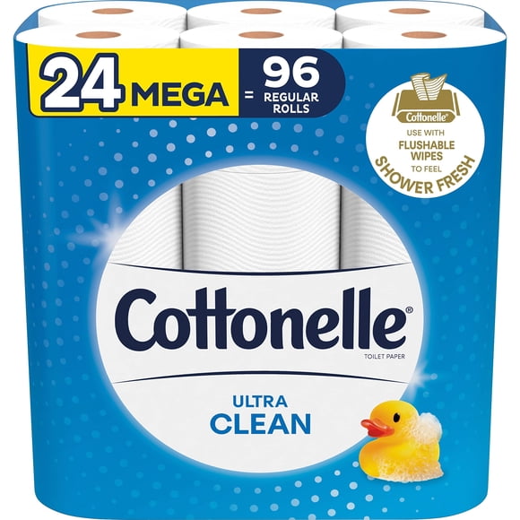 Papel higiénico Cottonelle Ultra Clean 24 mega rollos
