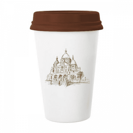 

Landmark Sketch Landscape Mug Coffee Drinking Glass Pottery Cerac Cup Lid