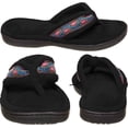 thumbnail image 6 of Isotoner Women's Microterry Greta Open Toe Thong Slippers, Black XL (9.5-10), 6 of 7