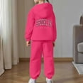 thumbnail image 3 of Kiijoy Toddler Girl's Sweatsuits Casual Letter Print Fleece Hoodie Sweatpants Outfits, Sizes 3-4T, 3 of 6