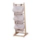 thumbnail image 3 of Cesta de almacenamiento de madera, estante de piso con marco de madera, estante organizador de 3 niveles para Estilo C, 3 of 9