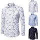 thumbnail image 5 of Mens Long Sleeve Floral Print Fit Shirt Casual Party Formal Tops Blouse Shirt, 5 of 8