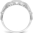 thumbnail image 3 of 14K White Gold Men's Claddagh Ring (Size 9) Made In Peru k4775, 3 of 6