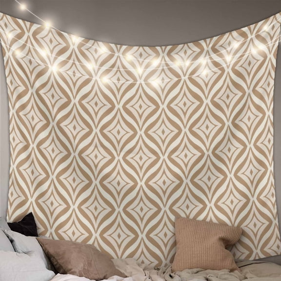 Orange Geometric Tapestry for Bedroom Wall Hanging Tapestry, Contemporary Modern Abstract Art Ceiling Backdrop Tapestries Poster Blanket Wall Decor for Teens Room Living Room Dorm 59" x 79"