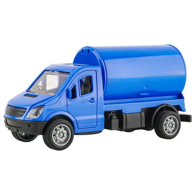 Blue Color Inertia Toy Car Model Vending Vehicle Design With Openable Doors And Lift Up Sides Simulation Stall Truck For Kids Boys Children Slide Play 5.31X1.97X2.56Inches