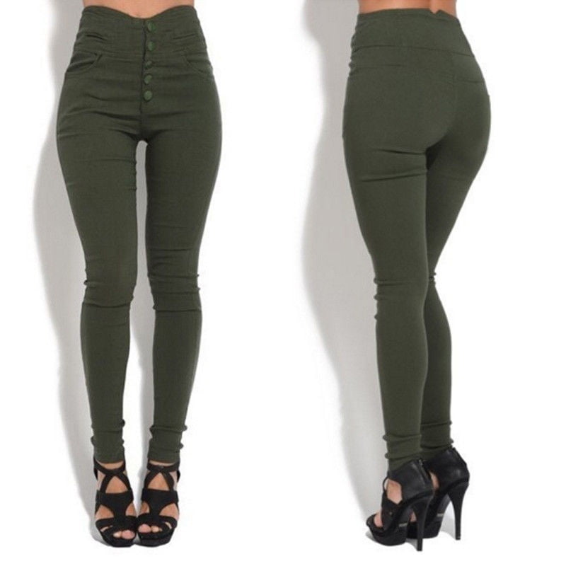 stretchy high waisted pants