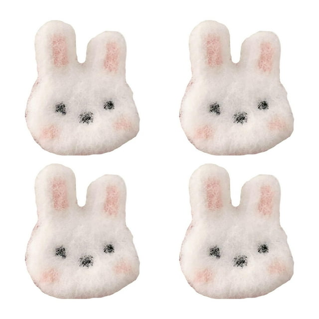 4 Piezas Pinzas para el Cabello de Pasadores de Pelo de Felpa de Conejo Horquilla Creativa de Moda para Regalo de Cumpleaños Viaje a