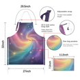 thumbnail image 7 of Colorful Tie Dye Nebula Pattern Apron-Garden Aprons for Women with Pockets-Cotton Linen Waterproof Kitchen Cooking Gardening Aprons Adjustable for Kitchen,Cooking,BBQ and Salon 33x27 Inch, 7 of 7
