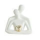 thumbnail image 3 of Estatua de pareja de cerámica, figura decorativa nórdica abstracta pequeña para oficina Blanco, 3 of 9