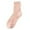 Pink, variant on Women's Thermal Stripe Athletic Socks Cozy Lightweight Lined Winter Casual Comfort Footwear