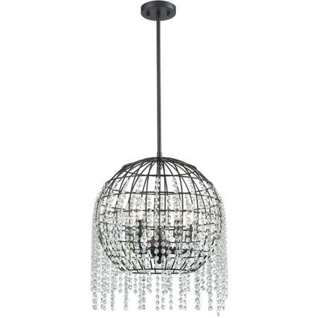 

Pendants 5 Light Fixtures With Oil Rubbed Bronze Finish Metal/Crystal Material Candelabra Bulb 17