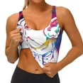thumbnail image 3 of Honeii Colorful Bulldog Patten Workout Crop Tank Top for Women Yoga Tank Tops Athletic Sports Shirts Exercise Undershirts,Sports Bra,Sports vest-Medium, 3 of 8