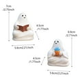 thumbnail image 3 of Garden Reading Statue Set Halloween Home Garden Decoration Resin Crafts, 3 of 7