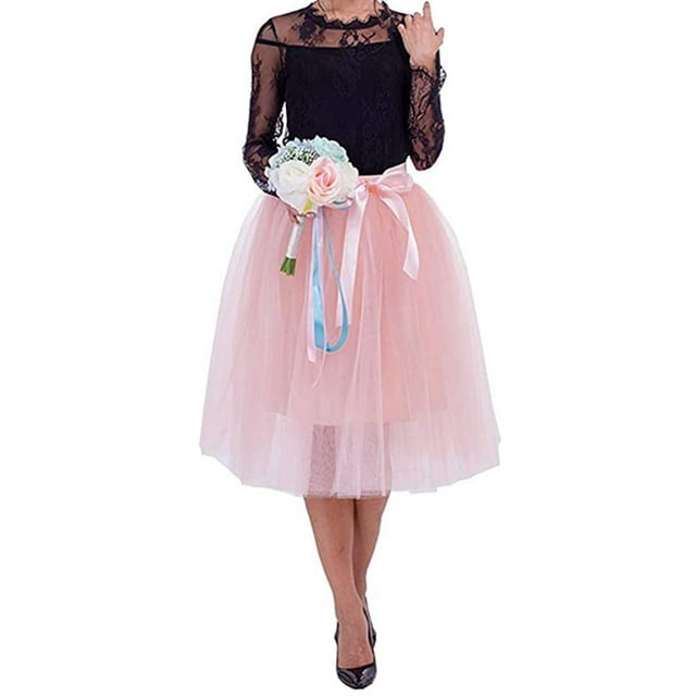 Jupe Tutu en Tulle de Ballet Princesse pour Femmes et Filles, Robe Mini de Soirée de Mariage, Bal, Rockabilly