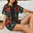 thumbnail image 4 of Sikiie Go Surfer Womens Pajama Sets Short Sleeve Top With Pants Sleepwear 2 Piece Lounge SetXX-Large, 4 of 6