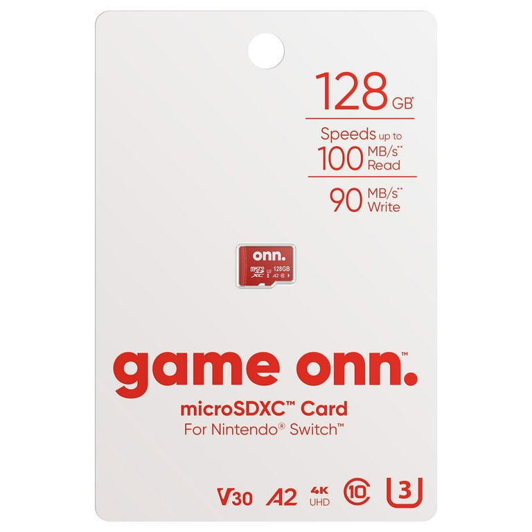 onn. 128 GB microSDXC U3 Memory Card for Nintendo Switch