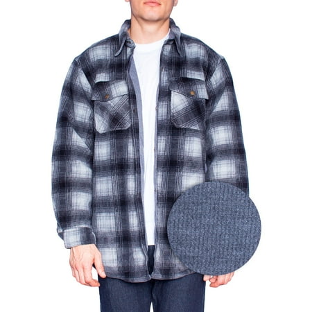 Maxxsel - Flannel Jacket For Mens Big & Tall Thermal Lined Button Down ...