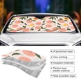 thumbnail image 3 of Yiaed Peach With Leaves1 Print Car Windshield Sunshade Front Auto Car Front Window Sun Shade Foldable Sun Visor Shield Cover Auto Accessories for Sedan SUV Truck-Medium, 3 of 5