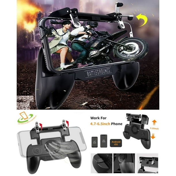 Mobile Controller With Portable Charger Cooling Fan Pubg Fortnite Knives Out Rules Of Survival Game Controller Mobile Trigger Joystick Gamepad Joypad For 4 6 5 Phone Android Ios Universal Phone Walmart Com Walmart Com