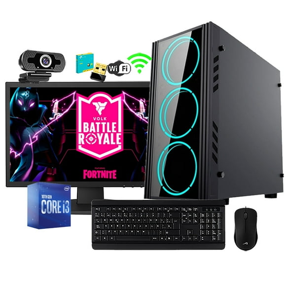 Pc Computadora armada escolar i3 10 generacion 16gb Ram 960Gb SSD, Dvd, Wifi, Monitor 21.5" FULL HD Neucomputo Pc, Armada, Intel