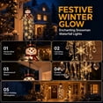 thumbnail image 6 of Crystal Cascade Christmas Light, Hanging Snowflake & Crystal LED Porch Decor, Christmas Hanging Decoration, for Porch & Window, Crystal Pendant(B), 6 of 7