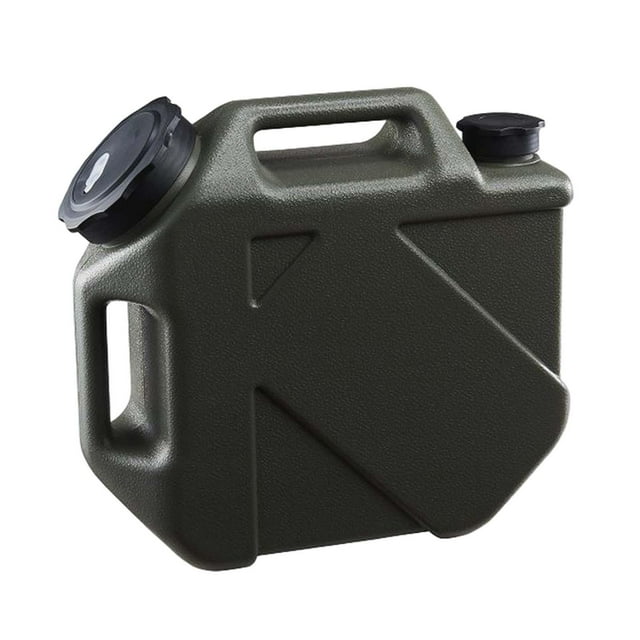 Contenedor de agua portátil para acampar, recipiente de 10L/2,64 galones, tanque de agua, jarra de agua para depósito, senderismo, supervivencia, moch Verde oscuro