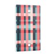 thumbnail image 2 of Yayeee Blank Wall Plate Cover 1-Gang 4.5"x2.7" Home Unused Decorative Outlet, Red Teal Stripes, 2 of 7