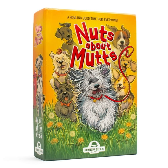 Grandpa Beck's Games Nuts About Mutts - Juego de cartas de eliminación manual familiar - para niños, adolescentes y adultos - de los creadores de Cover Your Assets - 3-8 jugadores a partir de 7 años