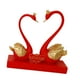 thumbnail image 4 of Centros de mesa Gloria Decoración de escritorio escultura pareja de cisnes 8,6x3,5x8,6 pulgadas Rojo, 4 of 9