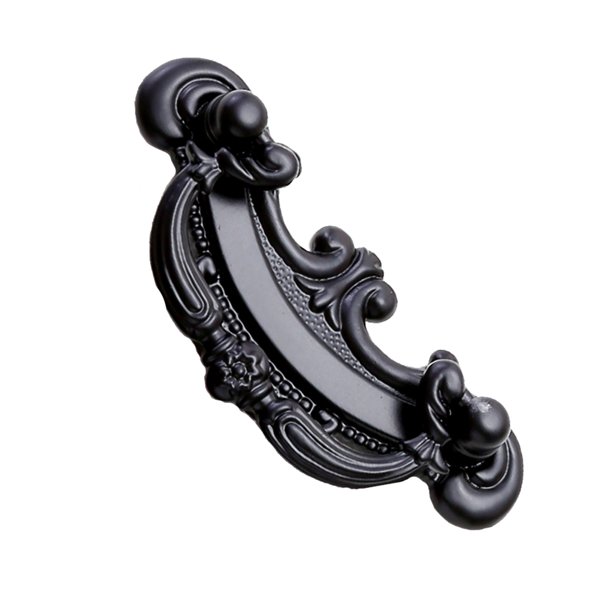 Metal Manija de Puertas Muebles Armarios pequeña sala Cajón Europeo Color Negro Negro 117-64