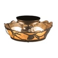 thumbnail image 6 of Meyda Tiffany 199593 Whispering Pines 2 Light 10" Wide Semi-Flush Ceiling Fixture - Black, 6 of 6