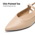 thumbnail image 5 of Women’s Pointed Toe Slingback Flats, Adjustable Ankle Strap Low Heel Dress Shoes for Work & Daily Wear, 5 of 8