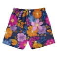 thumbnail image 2 of Kids' Beach Pants Comfortable Swim Trunks Vividly Colored Flowers Shorts for Pool Vacation and Lounge Wear Medium, 2 of 8