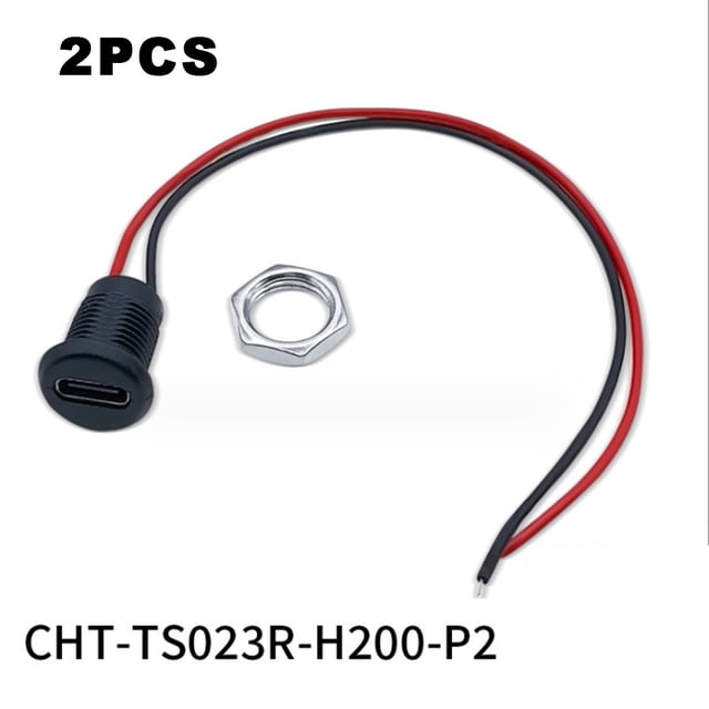 BTOER High Current Charging Socket USB Female Type-C Waterproof Connector 2pcs