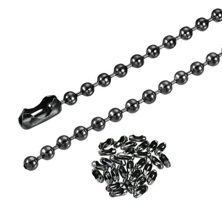 

Uxcell 236.2 Long 0.12 Diameter Black Beaded Link with Connectors Pull Chain Extension
