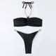 thumbnail image 4 of Traje de baño dividido de 2 piezas con correa de cadena dorada, juego de bikini estilo push up para mujeres, fiestas en la piscina, 4 of 8