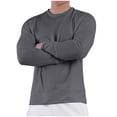 thumbnail image 4 of Wyobmus Men's Long Sleeve Dry Fit Active T-Shirt Casual Crewneck Gym Training Shirts Lightweight High Stretch Top Dark Gray, 4 of 4