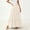 Beige, variant on Long Skirt Elastic Waist Solid Color Workout Women Skirt Maxi Skirt Beach Supplies Soft and Comfortable for Office, Work, and Professional Settings Red XL
