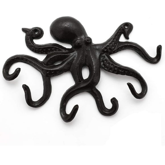Decorative Octopus Bronze Finish Key Holder Wall Decor