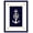 Navy Blue White, Pattern 1, variant on Design&I 8'x10' Washable Area Rug Nautical Maritime Knot With Anchor Emblem And Striped Border for Dining Room, Large Office, Lounge, Snag-Free