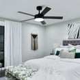 thumbnail image 4 of Vaczon 48" Modern Black Smart Ceiling Fan with Light and Remote for Dining Room and Kitchen, 4 of 13