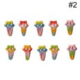 thumbnail image 3 of Kids Snap Hair Clip Rainbow Color Geometric Shape Hair Pin Hair Barrette, 3 of 10