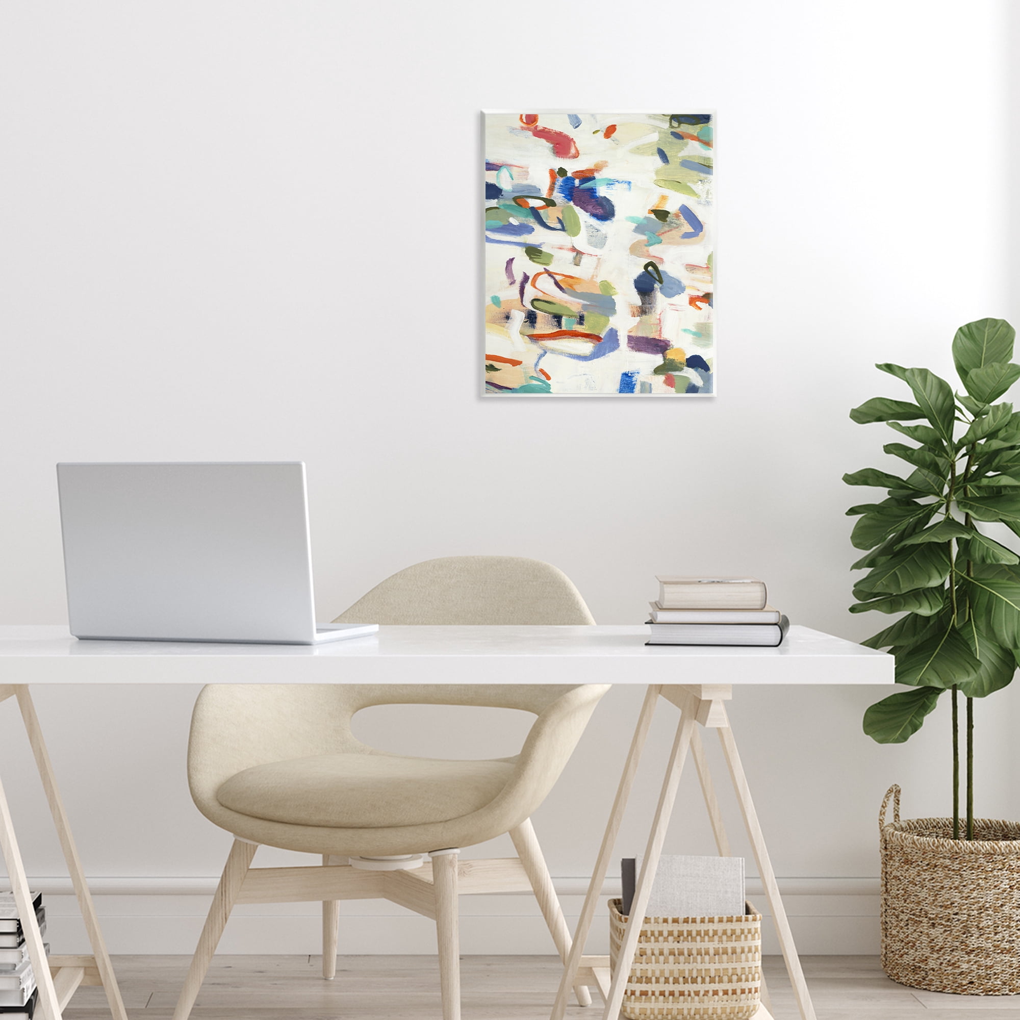 Stupell Industries Expressive Composition Brushstrokes Wall Plaque Art, design by Lisa Ridgers